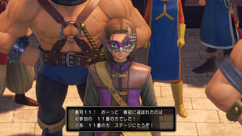 ＊「番号11！おーっと、最初に選ばれたのは初参加の11番の方でした！
さあ、11番の方、ステージにどうぞ！」