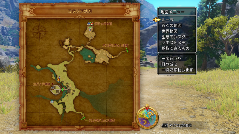 ユグノア地方の地図