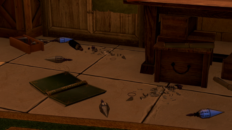 散らばった小瓶 散らばった小瓶