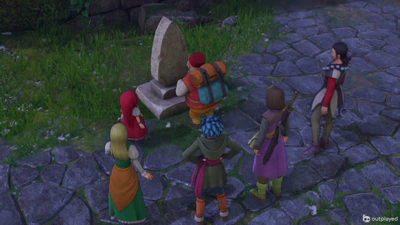 カミュ、腰に手はアカン ユグノア国王夫妻のお墓