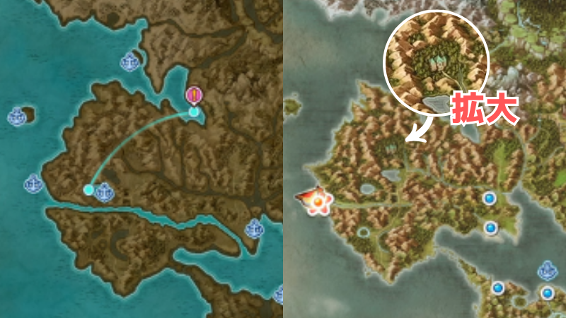 海図と地形地図の比較 海図と地形地図の比較